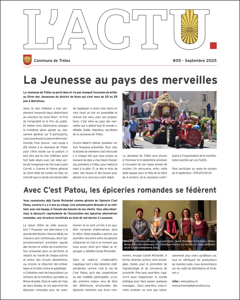 ACTU - Septembre 2025