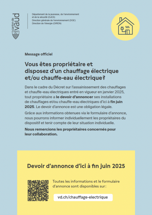 Vous êtes propriétaire et disposez d’un chauffage électrique